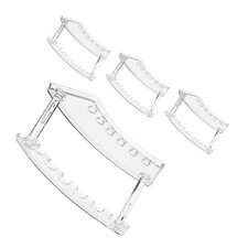 4 Pcs 6-Slot Plastic Pen Holder Pen Display Stand Eyebrow Pen Makeup Brush Rack