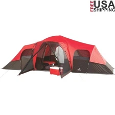 10 Person Camping Tent Easy Setup Family Tent Weather Resistant Screen Porch New