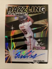 2024 Leaf Vivid Baseball Tre Phelps Lava Auto Dazzling Performances /5 Georgia
