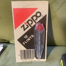 Vintage Zippo 12 Flints for Lighter w/ Rolling Dispenser NEW NIP Sealed