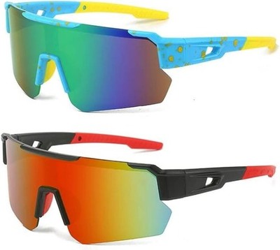 2er Pack Laufsonnenbrillen, UV400 Schutz Polarisierte Radbrille