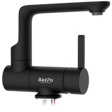 Bazpo 12V Water Faucet For RV, Trailer 10 BAR Brass Made 360 Black