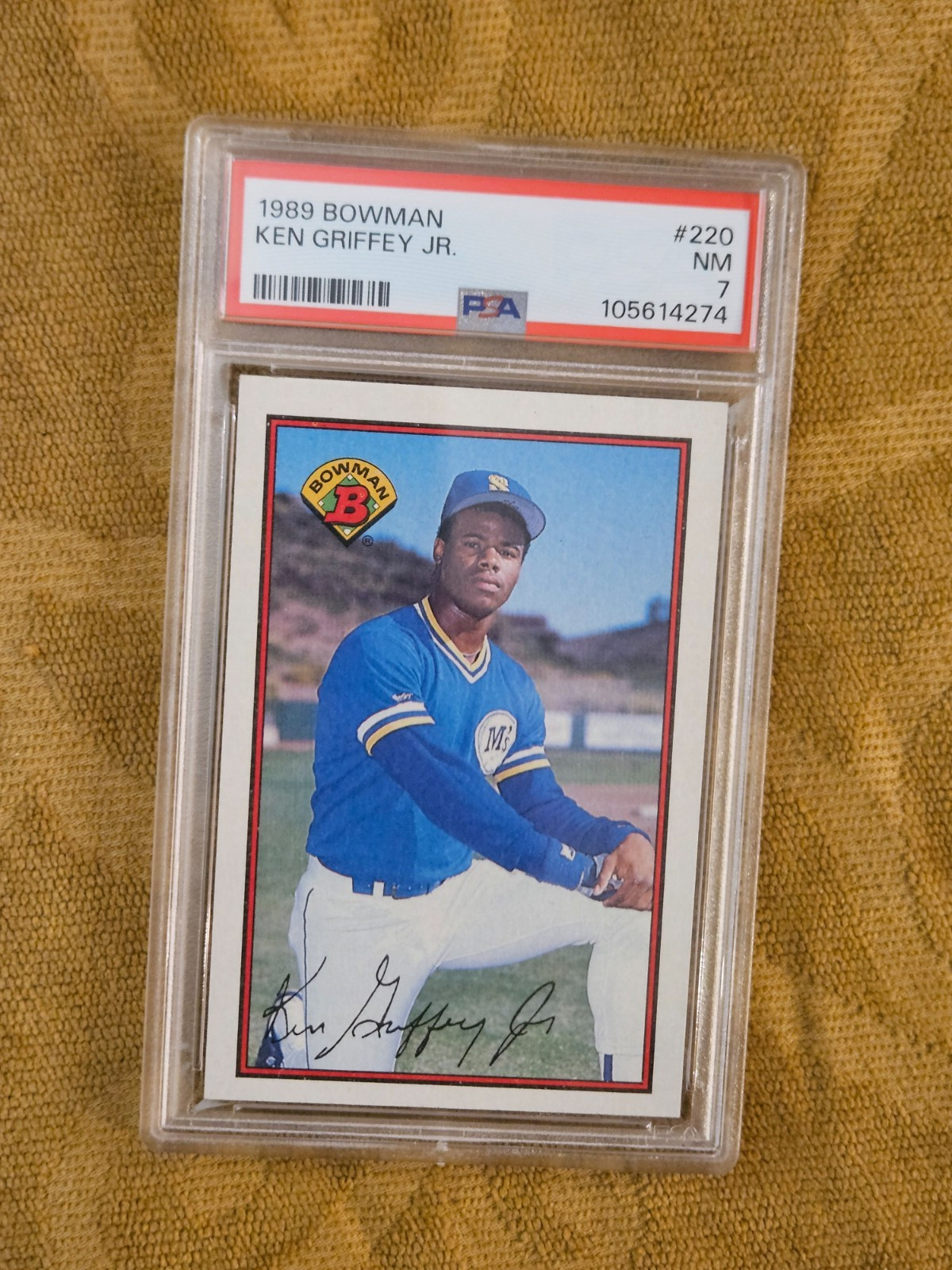 1989 Bowman - Ken Griffey Jr #220 Rookie: PSA Graded 7