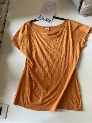 T-Shirt Sisley Relaxed Elegance Orange U-Ausschnitt (AGU-802)