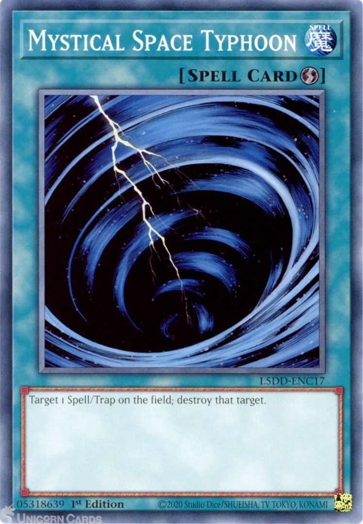 L5DD-ENC17 Mystical Space Typhoon : Common 1st Edition Mint YuGiOh Card