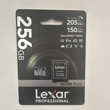 Lexar Silver Plus 256GB microSDXC UHS-I Class 10 Card  SD Adapter Waterproof