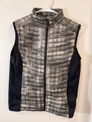 Eddie Bauer First Ascent Down Vest Womens M Grey Storm Down 800 Outdoor Hiking