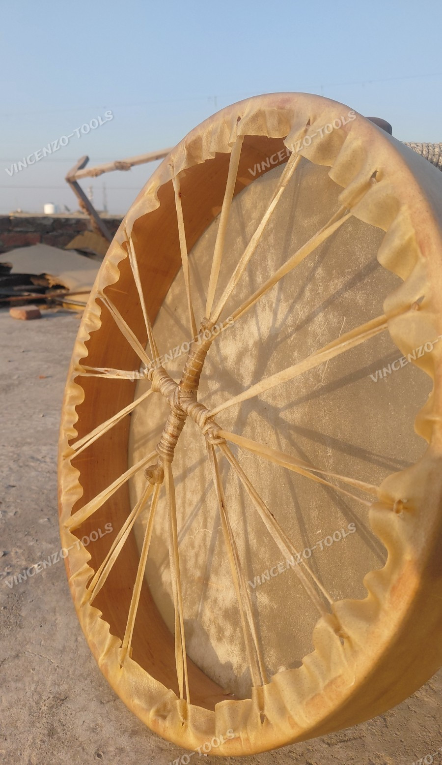 Native Style 18 Inch Shamanic Drum Cowhide Frame Spiritual Healing Tool