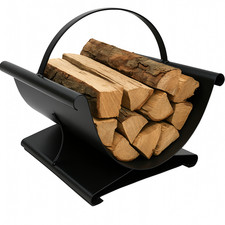 FRAMADO, Holzkorb für Kaminholz, Kaminholzkorb aus Metall, Holzlager 