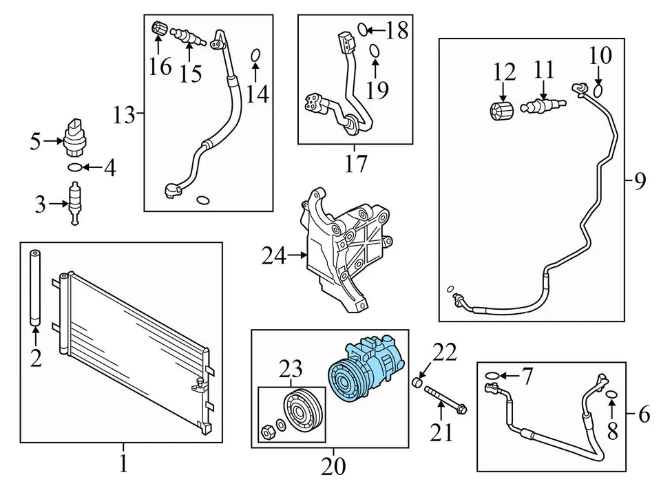 AUDI A7 QUATTRO 2014 3,0 L - Compresor de aire acondicionado 4G0260805B Foto 4 de 4