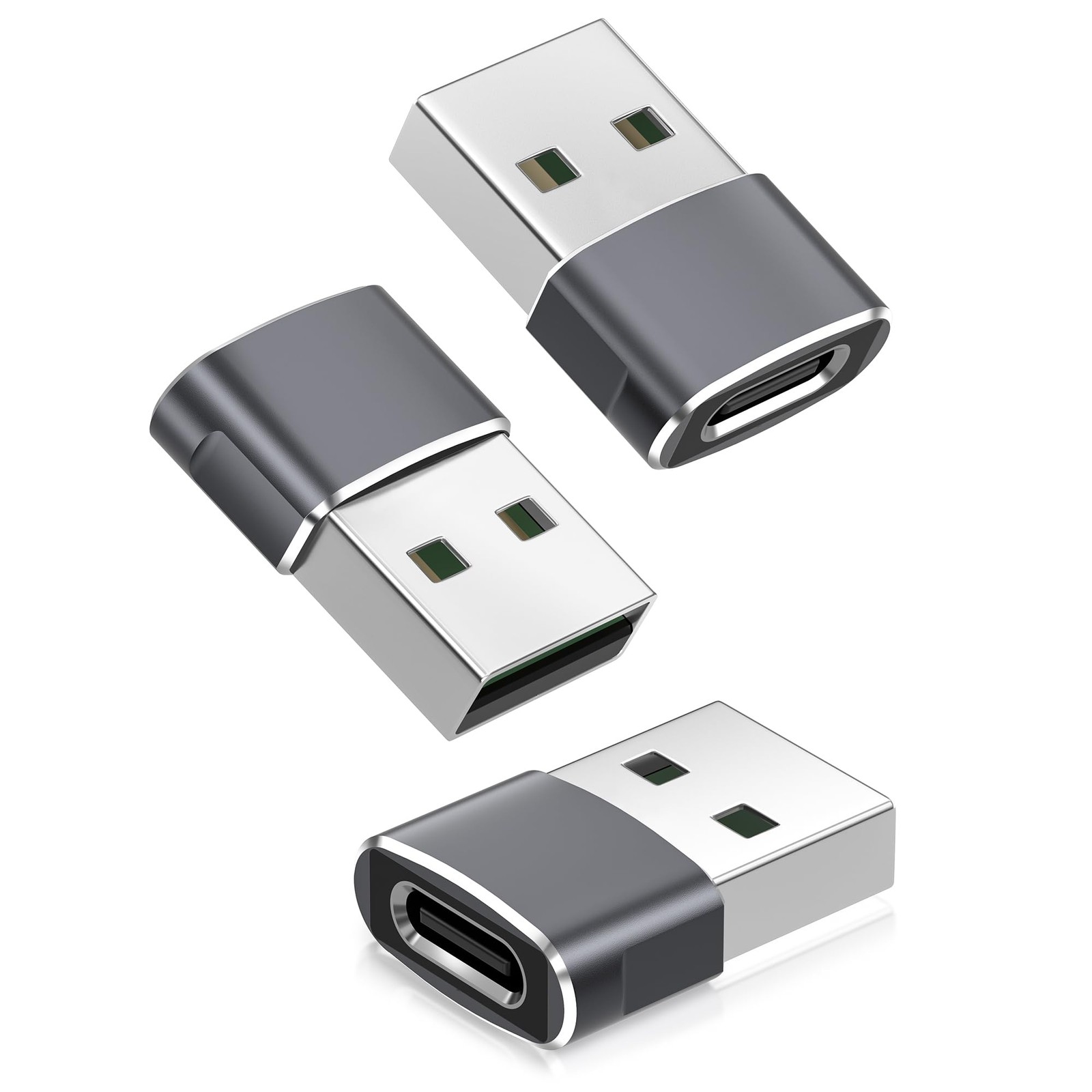 3-Pack USB-C to USB Adapter for iPhone 17/16/15 & Apple Watch/iPad