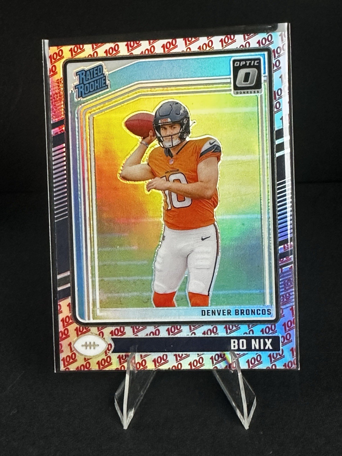 2024 Panini Donruss Optic Rated 🔥Rookie Bo Nix #209 SSP One Hundred 💯 CASE HIT