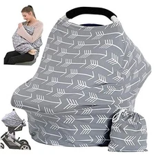 Car Seat Canopy Nursing Cover - Multi Use Baby Stroller and Classical Arrows