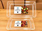 Twin Pack Food Safe Plastic Serving Trays Large Medium Buffet Party Sandwich Tra
