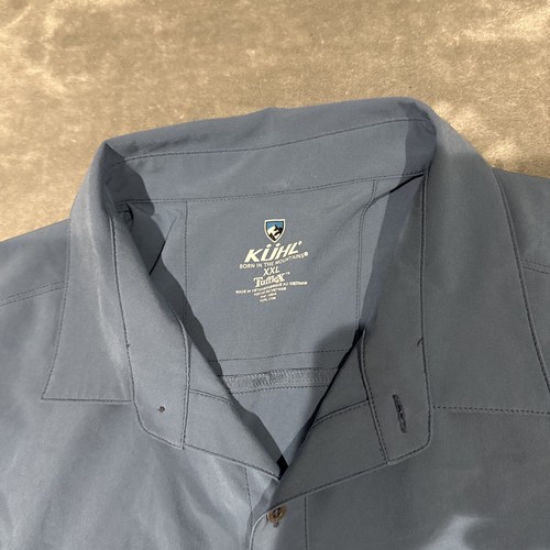 KUHL Shirt Men’s XXL Blue Renegade Tufflex Quick Dry Moisture Wicking UPF - Picture 3 of 8