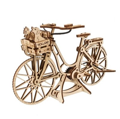 UGEARS Dutch Bicycle Wood Brown 6 inch 75 pieces small Decorative Jigsaw Clear