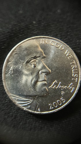 2005 P BU Detached Leg Jefferson bison nickel error Bank Bag Find Uncirculated - Picture 3 of 5