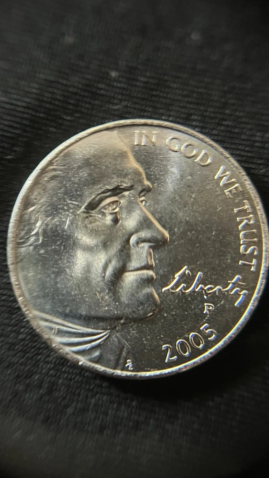 2005 P BU Detached Leg Jefferson bison nickel error Bank Bag Find Uncirculated - Image 3 of 4