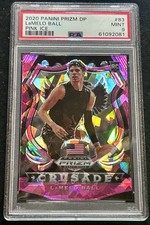 2020 Panini Prizm Draft Picks LaMelo Ball Crusade #83 Pink Ice Prizm (RC) PSA 9