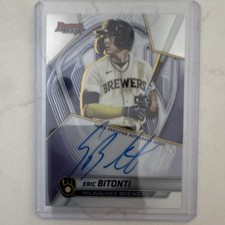 Topps 2025 Bowman's Best Eric Bitonti B25-EBI Autograph Refractor Brewers