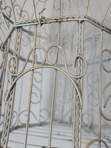 Lockiger Draht Deko Vogelkäfig Heißluftballon Form Französisch Shabby Chic 12x17 - Bild 11 von 18