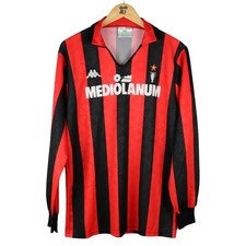 1989-90 Ac Milan Maglia Kappa Mediolanum Player XL (Top) ORIGINALE SHIRT