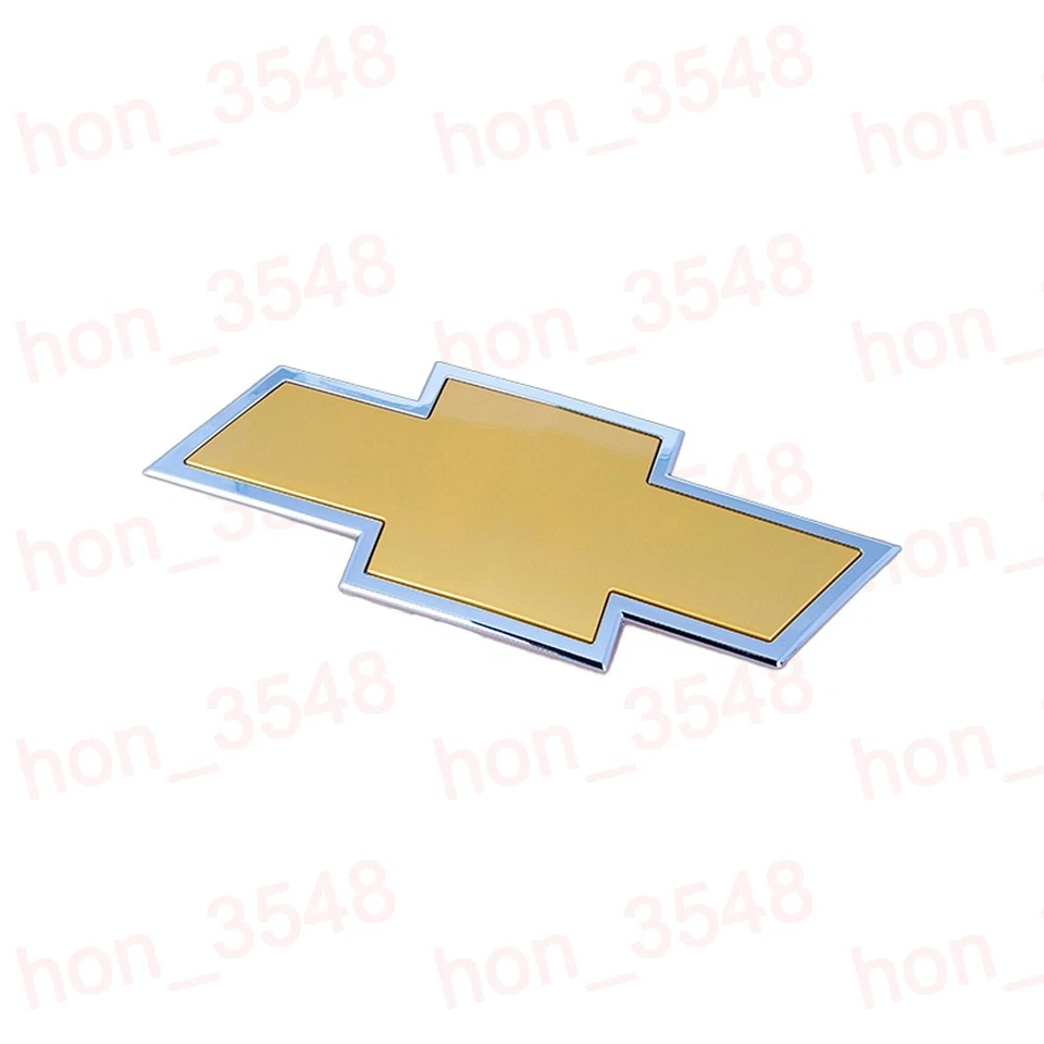 Front Bowtie Emblem Gold Chrome Fit 2011-2014 Silverado 2500HD 3500HD PN22829420 - Image 3 of 4