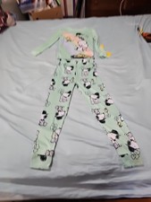 Peanuts Pajamas Set Long-sleeve  Pants Graphic Design Kids New With Tag Size 8