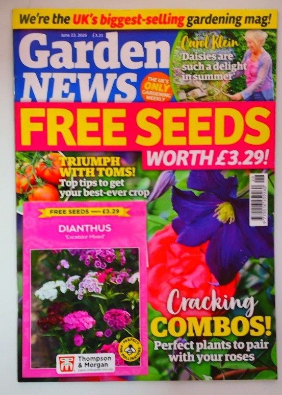 Garden News magazine 23rd June 2026 Tomatoes, Pair with Roses + Seeds