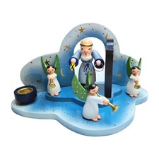 Gahlenz Erzgebirge Candle Holder - Gate of Heaven Peter & Angel *Rarity* NEW & ORIGINAL PACKAGING