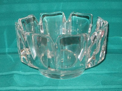 Orrefors Corona Crystal Bowl Lars Hellsten-MINT CONDITION-NEW!