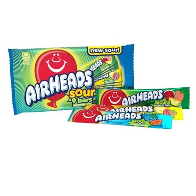 Airheads SOUR Candy Bars Watermelon Punch Blue Berry Lemon 9 Bar
