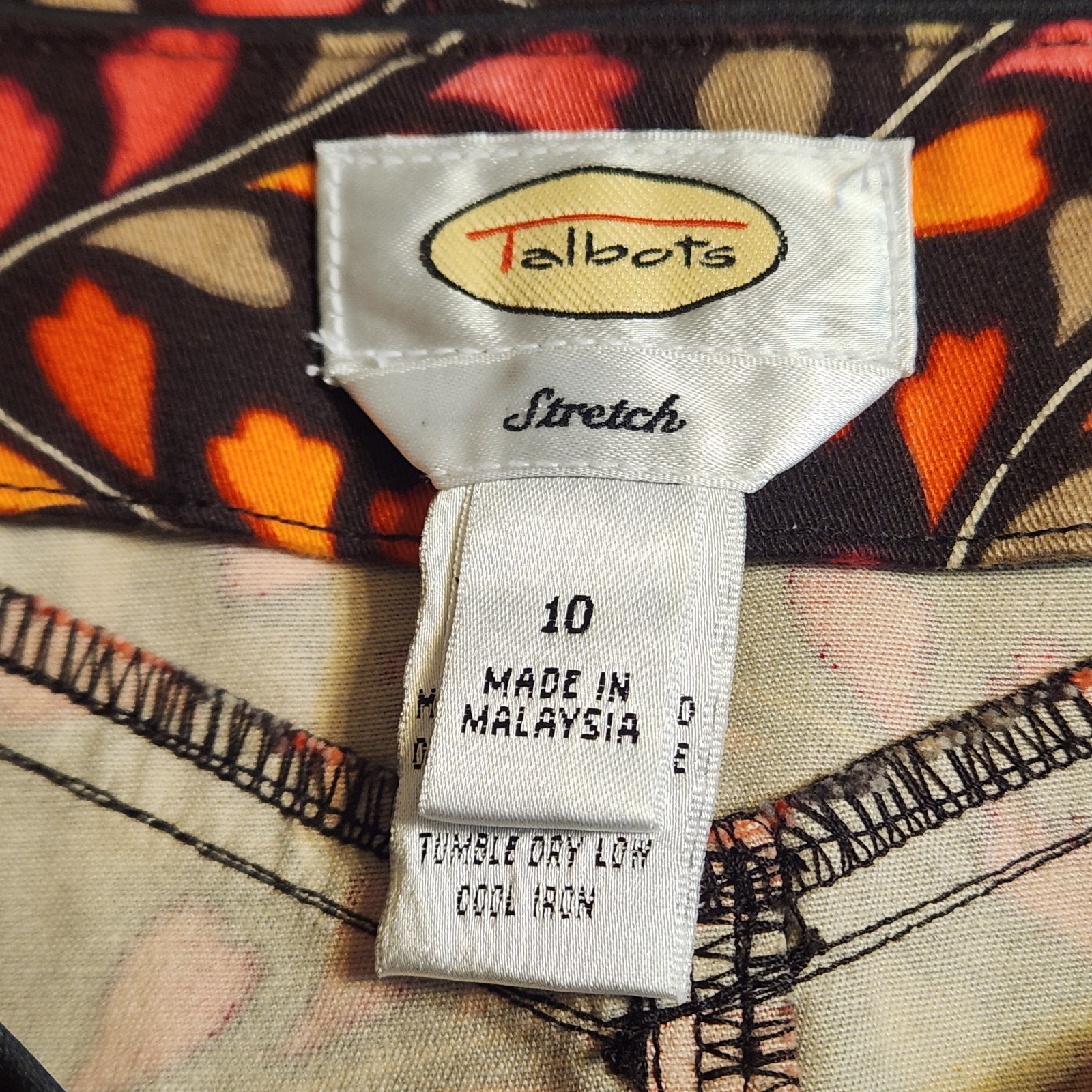 TALBOTS Stretch Fall Autumn Patterned A Frame Ski… - image 7