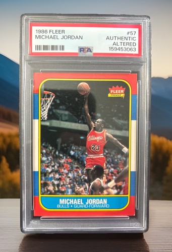 1986-87 Fleer - Michael Jordan #57 Rookie RC Chicago Bulls PSA AA