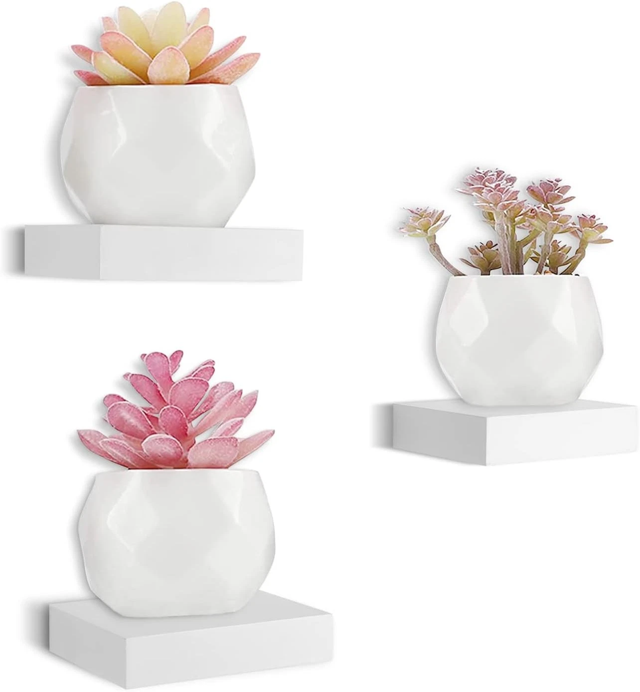 Small Floating Shelf 6 inch Wall Mounted Mini Hanging Display Shelves Living