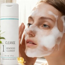 Proactiv 6oz Renewing Cleanser 60-Day Acne Cleansing Benzoyl Peroxide Top