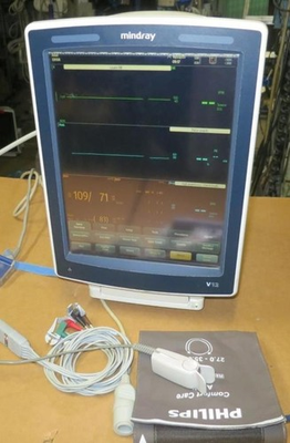 #ad Mindray V12 Bedside Monitor ECG Nellcor SpO2 NIBP BP Module V Dock Printer $267.99