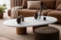 WeißEr Designer Couchtisch Wohnzimmer Kaffeetisch Edle HolzmöBel