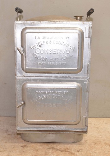 Antique camp stove Toledo Cooker Canner Smoker steamer Conservo patent 1907
