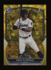 2023 Kemp Alderman Bowman Chrome Yellow Sapphire Refractor Rookie Rc #41/75