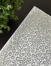 SILVER LEOPARD Design Tissue Paper Sheet Choose Size & Package Amount