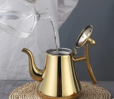 1L Stainless Steel Cold Water Kettle Coffee Pot Teapot Drink ware Water Pot&*&*&