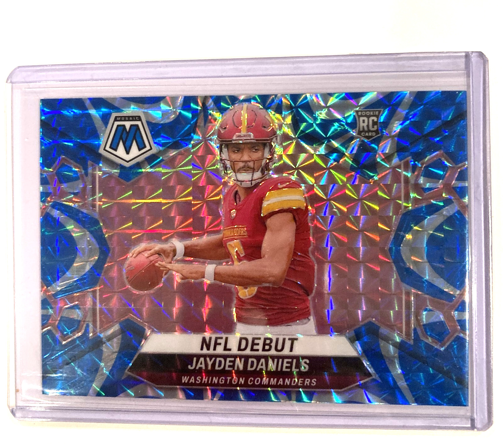 2024 Mosaic Football Reactive Blue Prizm Insert Jayden Daniels Rookie #272