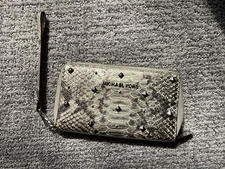 Vintage Michael Kors Silver /studs metallic Wallet wristlet
