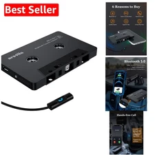 Seamless Bluetooth 5.0 Cassette to Aux Adapter for Classic Cars -  Sound