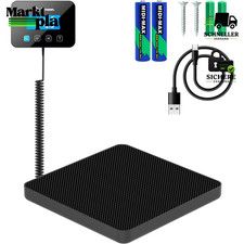 Paketwaage 200kg 10g Hochpr&auml;zise Plattformwaage mit Haltefunktion LCD Schwarz