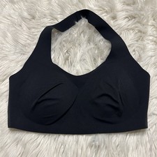 Aerie Medium Bralette Black Real Free Halter Wireless Pullover Removable Pads