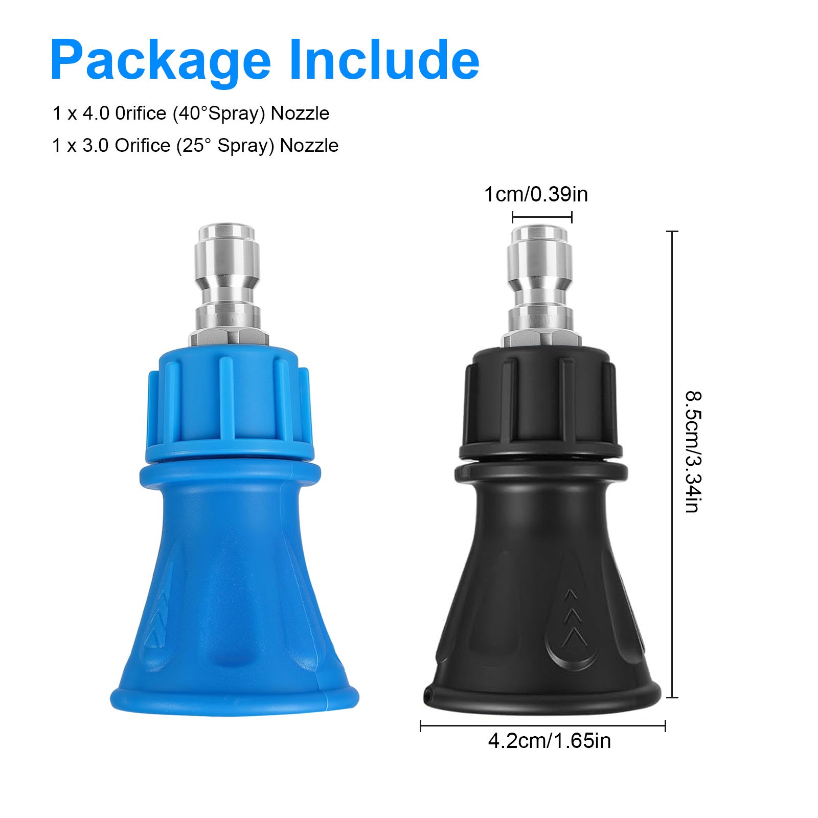 High-Pressure Washer Nozzle Tip 1/4" Quick Connect for Car Roof Windows Cleaning