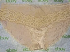 NEW VS body by victoria Lace detail bikini Panty Size Medium Nude
