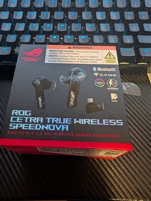 ASUS - ROG Cetra True Wireless SpeedNova In-Ear Gaming Earbuds - Black